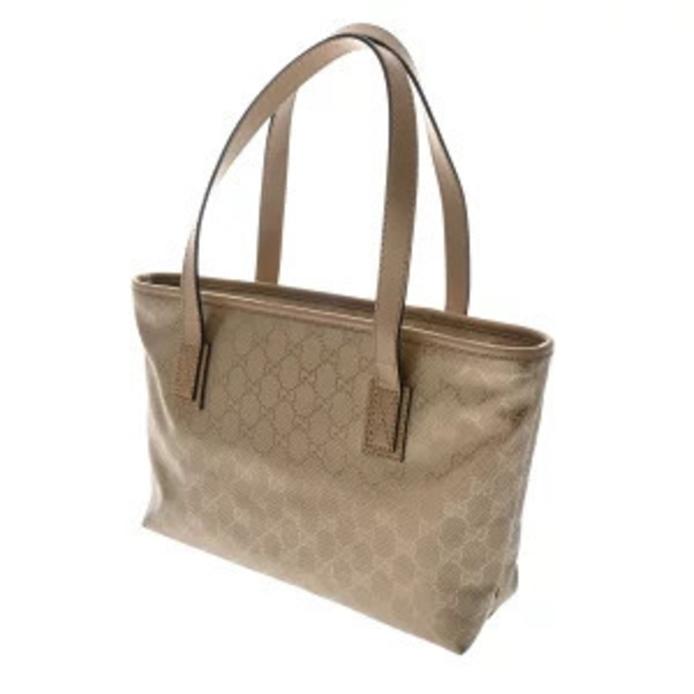Gucci Imprime Tote Handbag Leather Bag GG Gold